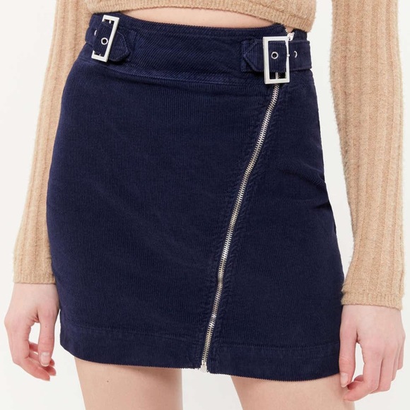 NWOT Urban Outfitters Corduroy Zip Miniskirt - Picture 2 of 7